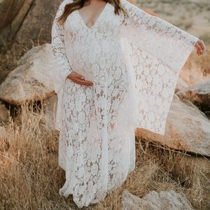 Lace Maternity Gown Dress